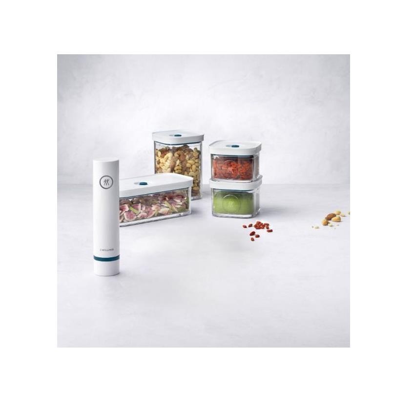 ZWILLING Fresh&Save CUBE Vakum Başlangıç Seti S/M 5-Parça Şeffaf-Akdeniz Mavisi