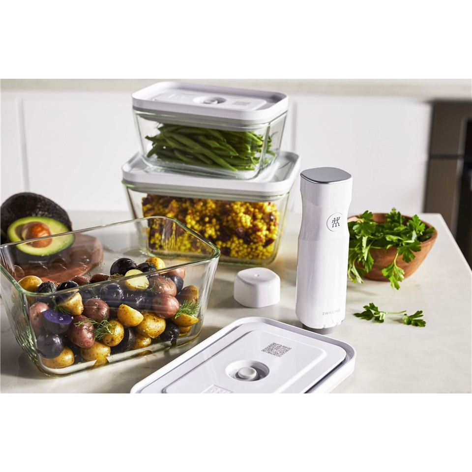 ZWILLING Fresh&Save Vakumlu Saklama Kabı L Borosilikat Cam Gri
