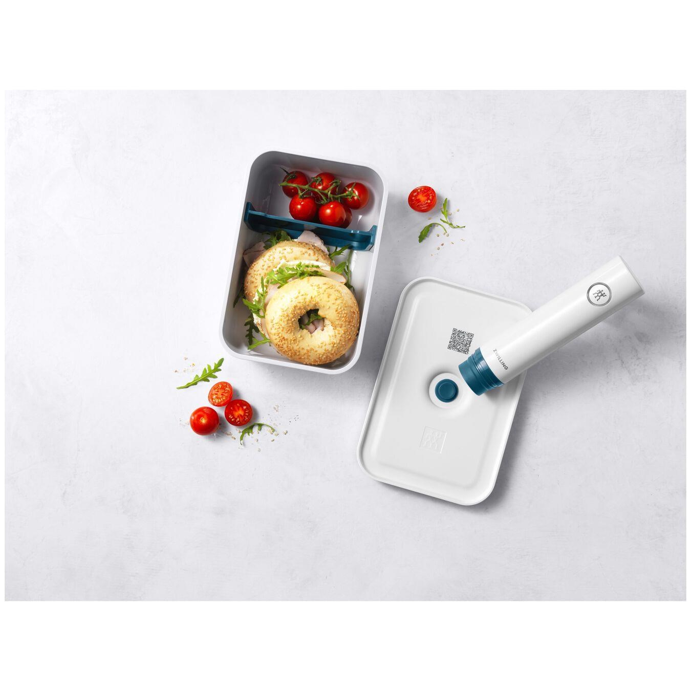 Zwilling Fresh&Save Vakumlu Yemek Taşıma Kabı L Plastik Beyaz-Akdeniz Mavisi - 368013100