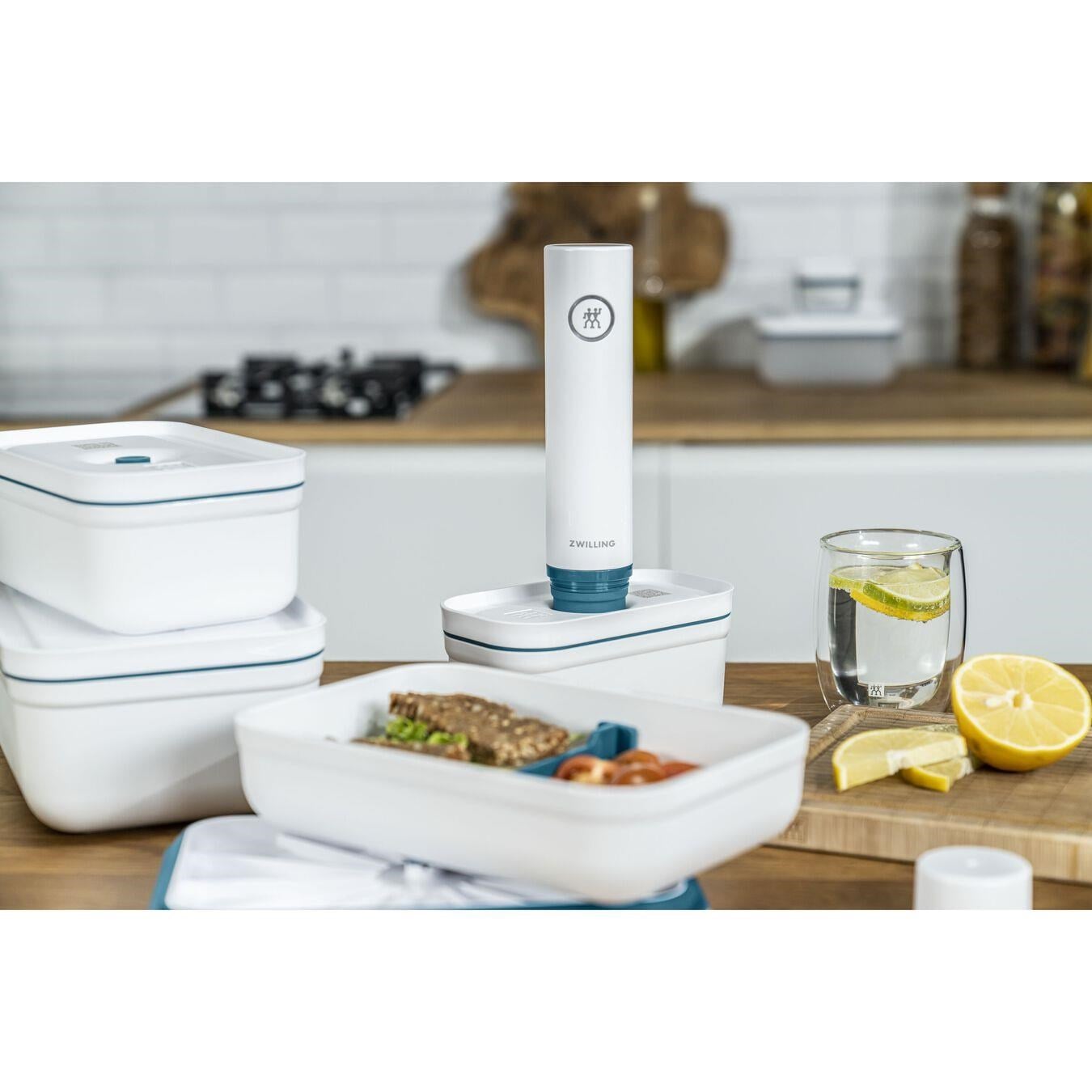 Zwilling Fresh&Save Vakumlu Yemek Taşıma Kabı M Plastik Beyaz-Akdeniz Mavisi