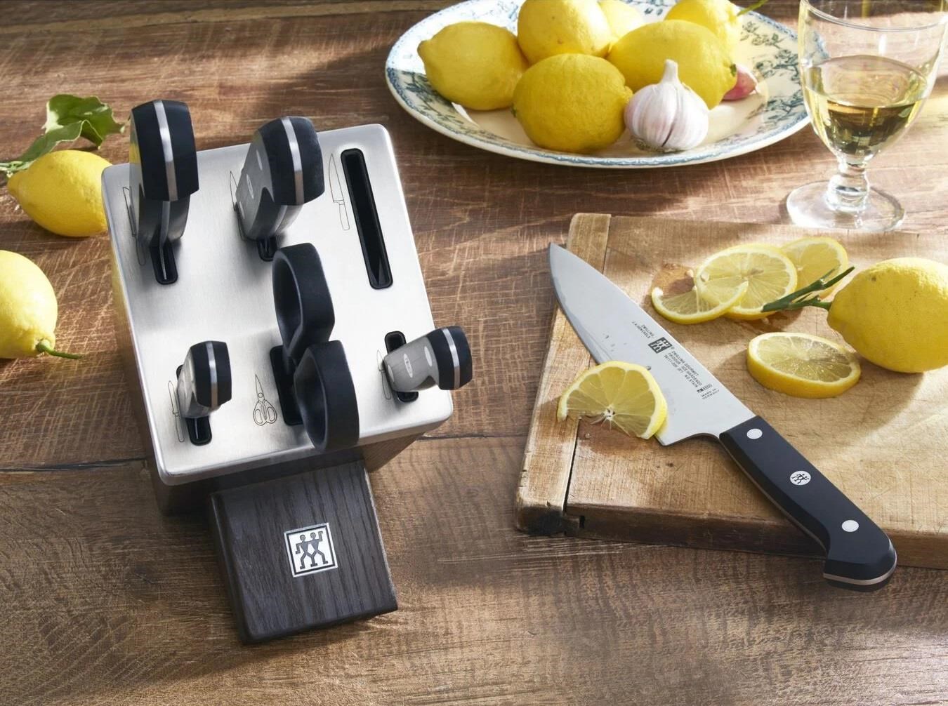 ZWILLING GOURMET 7-Parça Blok Bıçak Seti Kendinden Bilemeli Dişbudak Ağacı - 361330000