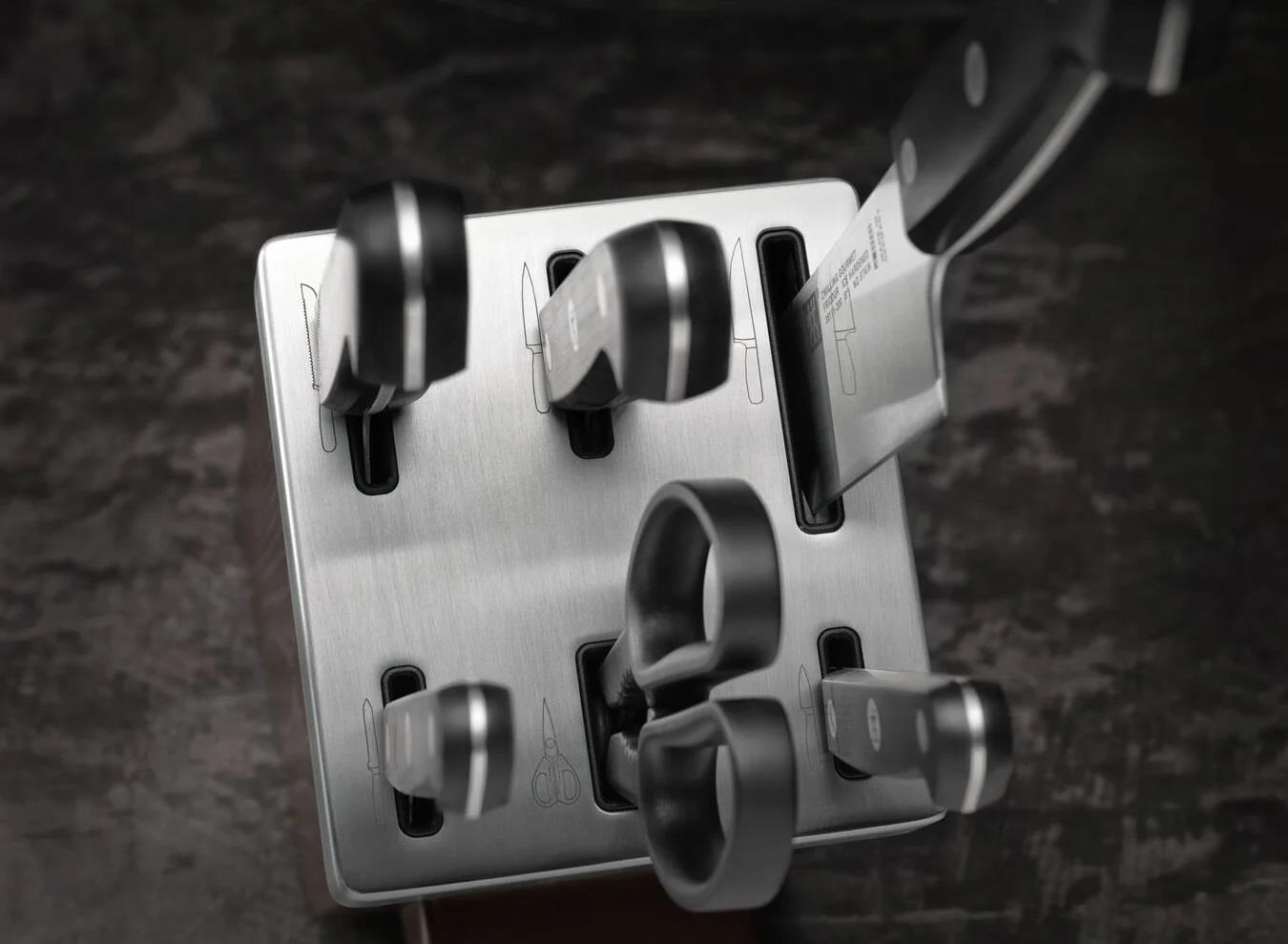 ZWILLING GOURMET 7-Parça Blok Bıçak Seti Kendinden Bilemeli Dişbudak Ağacı - 361330000