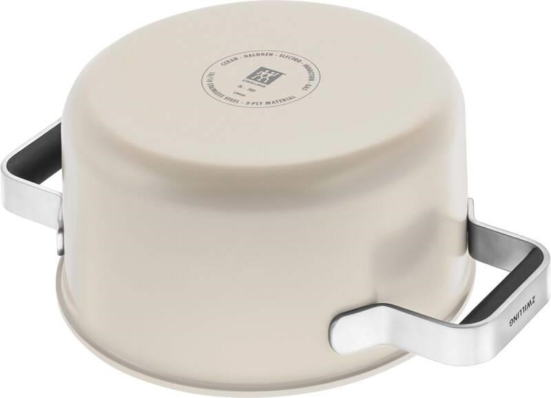 ZWILLING Pure 3-Parça Fildişi Tencere ve Tava Seti 18/10 Paslanmaz Çelik - 1028807
