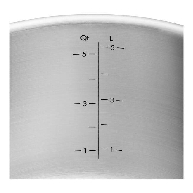 ZWILLING Pure CW 5-Parça Metalik Gri Tencere ve Tava Seti 18/10 Paslanmaz Çelik - 1028783