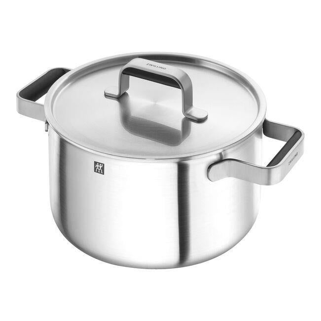 ZWILLING Pure CW 5-Parça Metalik Gri Tencere ve Tava Seti 18/10 Paslanmaz Çelik - 1028783