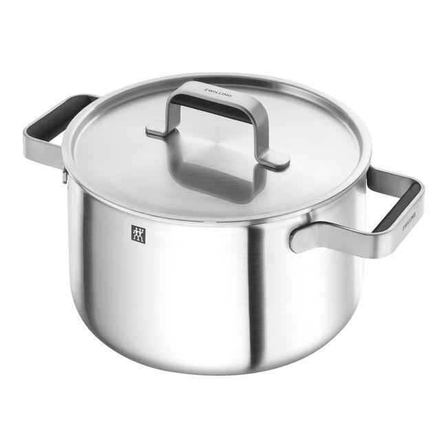 ZWILLING Pure CW 5-Parça Metalik Gri Tencere ve Tava Seti 18/10 Paslanmaz Çelik - 1028783