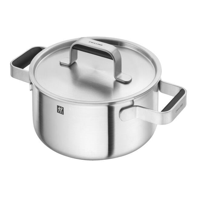 ZWILLING Pure CW 5-Parça Metalik Gri Tencere ve Tava Seti 18/10 Paslanmaz Çelik - 1028783