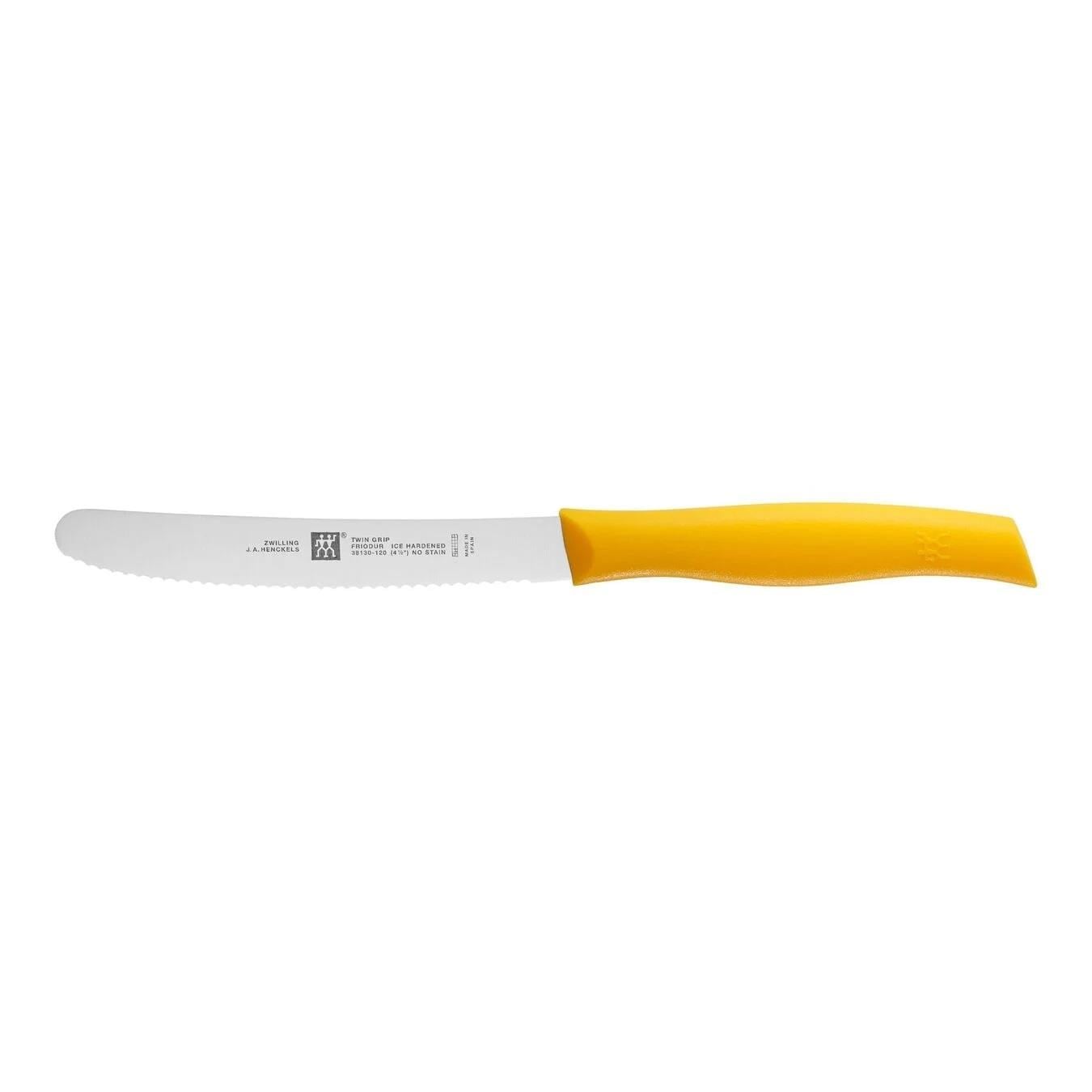 Zwilling Twin Grip 12cm Dalgalı Kenar Çok Amaçlı Bıçak Turuncu