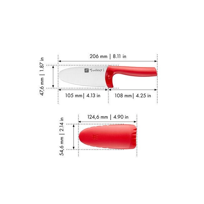 Zwilling Twinny 10Cm Şef Bıçağı Paslanmaz Çelik Kırmızı - 365501010