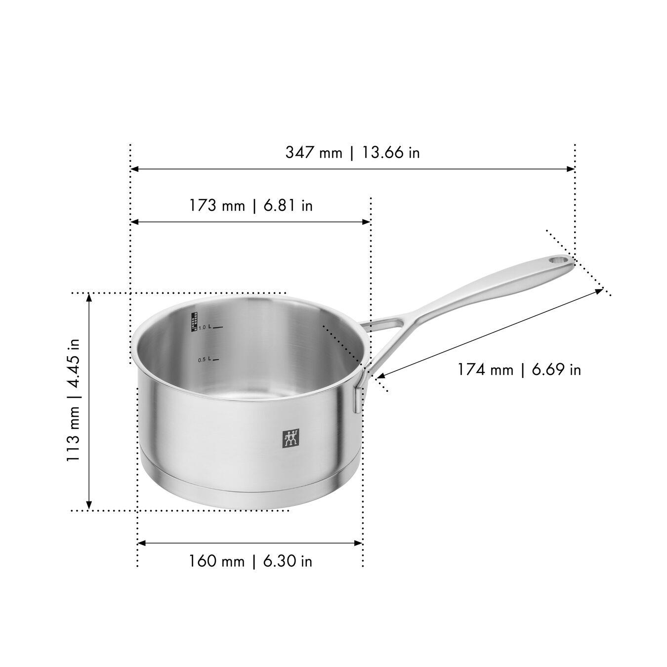 Zwilling Vitality 16cm Sos Tenceresi Metalik Gri 18/10 Paslanmaz Çelik - 664651600
