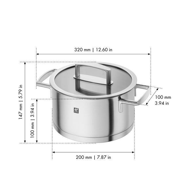 Zwilling Vitality 20cm Sığ Tencere Metalik Gri 18/10 Paslanmaz Çelik - 664622000