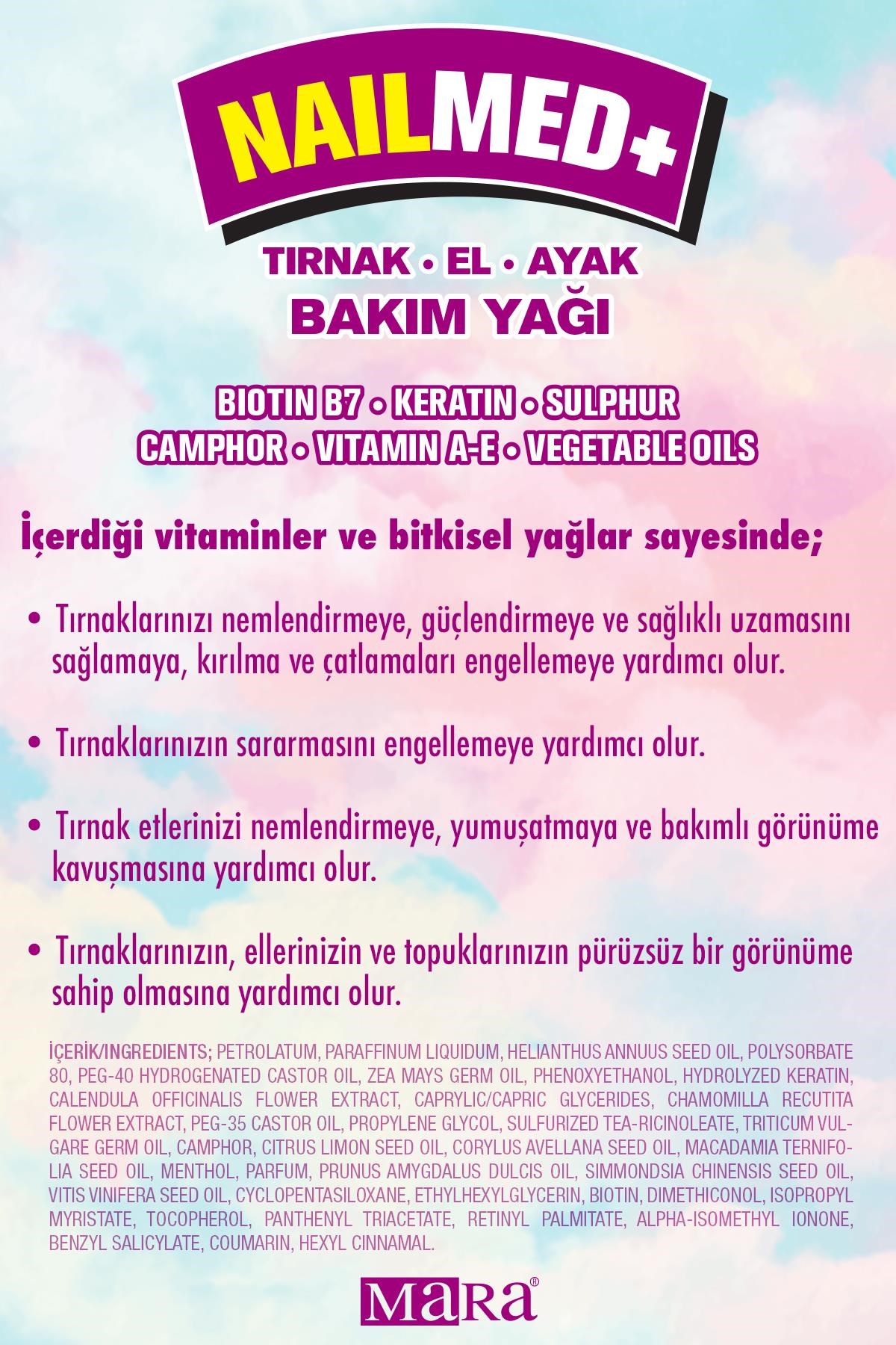 2x Mara NailMED+ Biotin Tırnak El Ayak Bakım Yağı 60ml