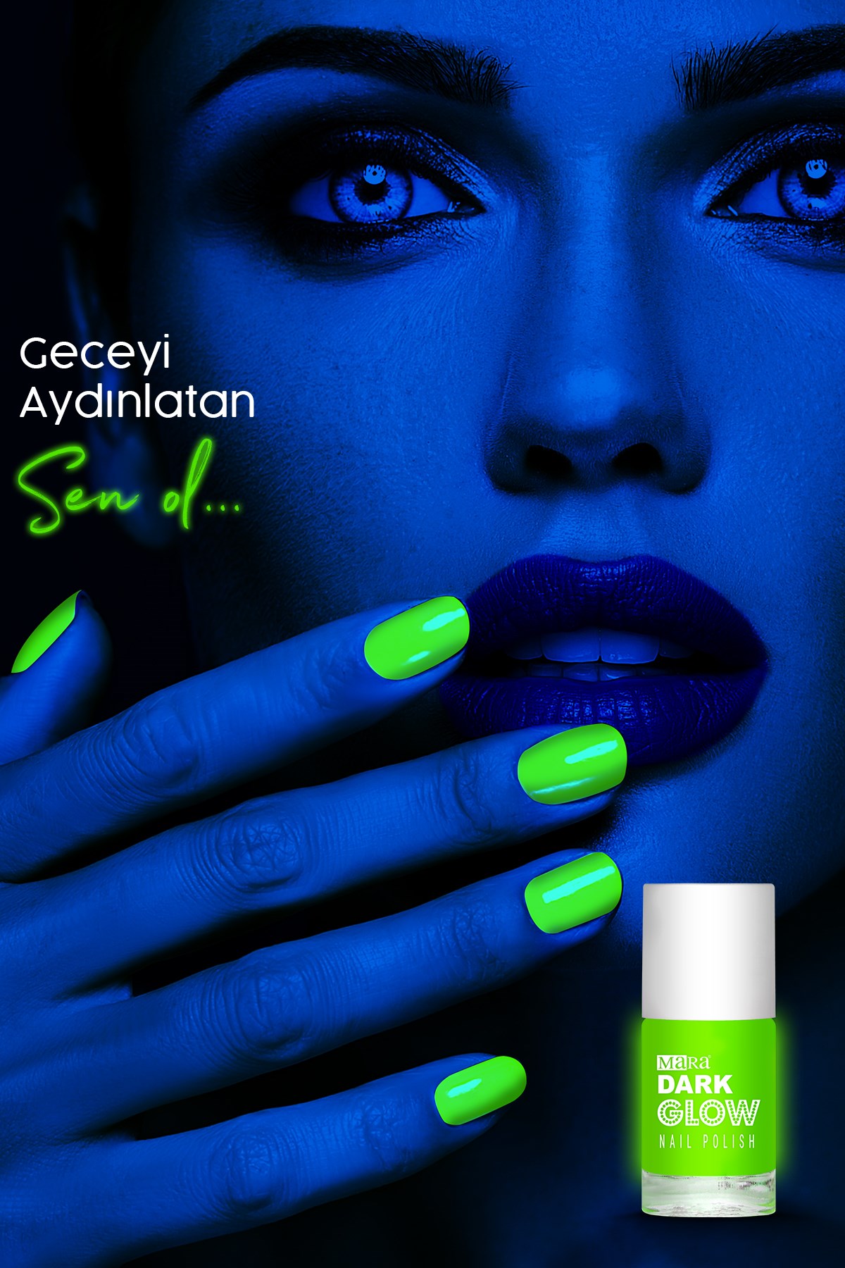 Mara Dark Glow Karanlıkta Parlayan Oje Green