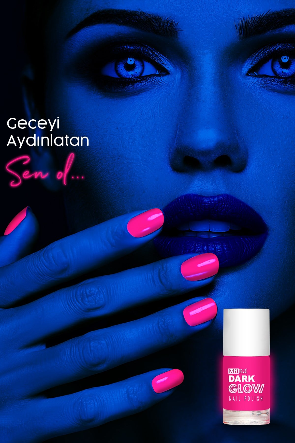 Mara Dark Glow Karanlıkta Parlayan Oje Pink