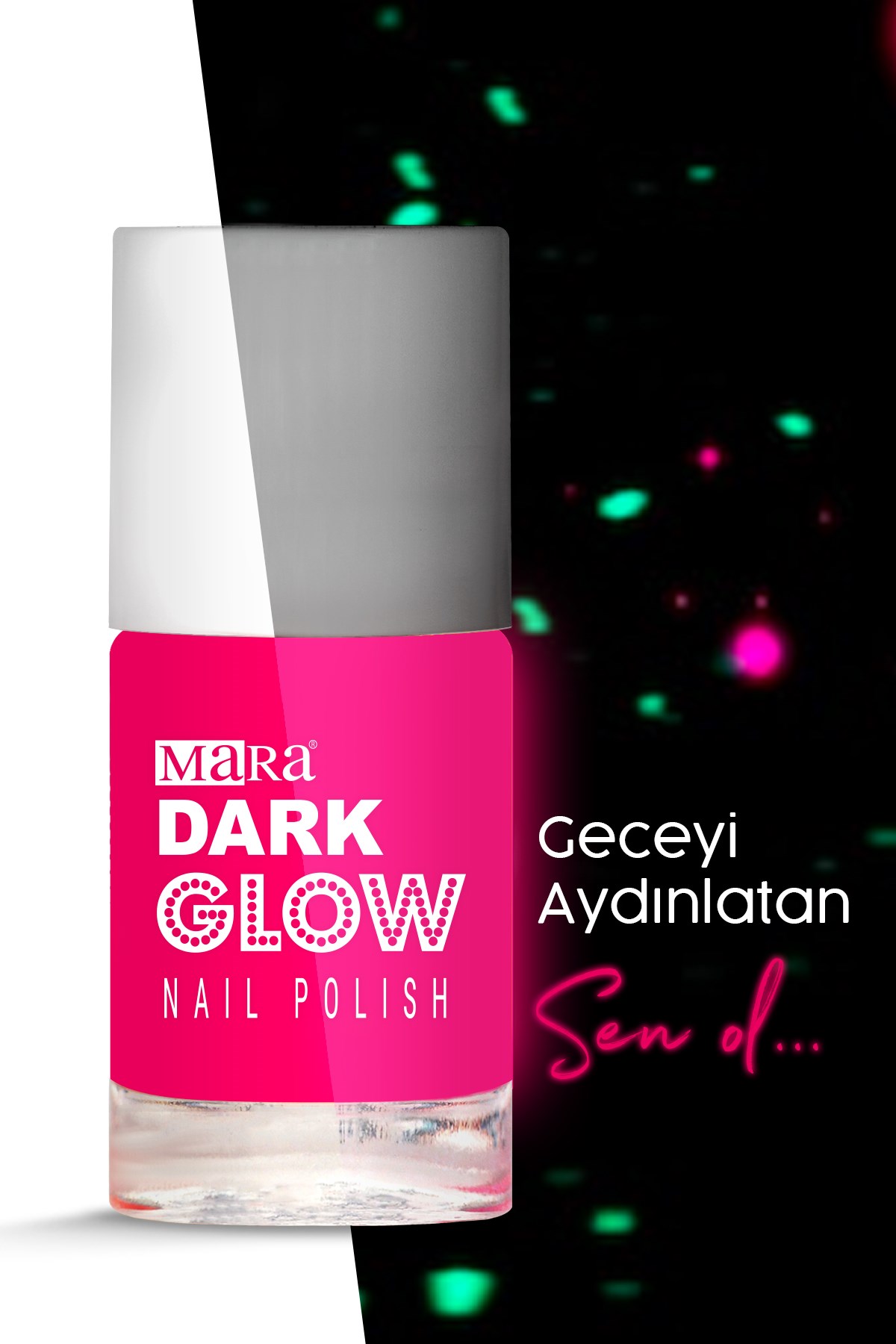 Mara Dark Glow Karanlıkta Parlayan Oje Pink