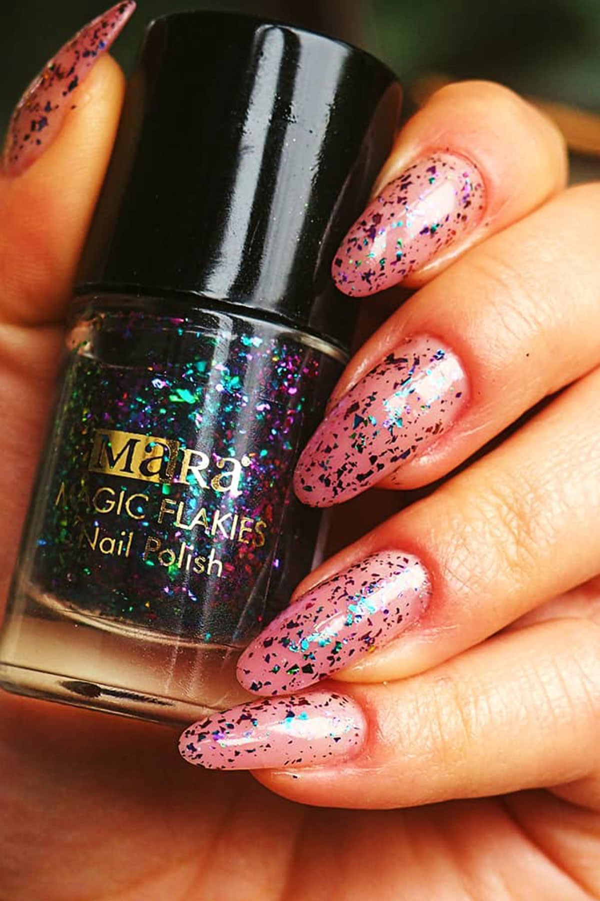 Mara Flakies Nail Polish Blue-Pink-Purple