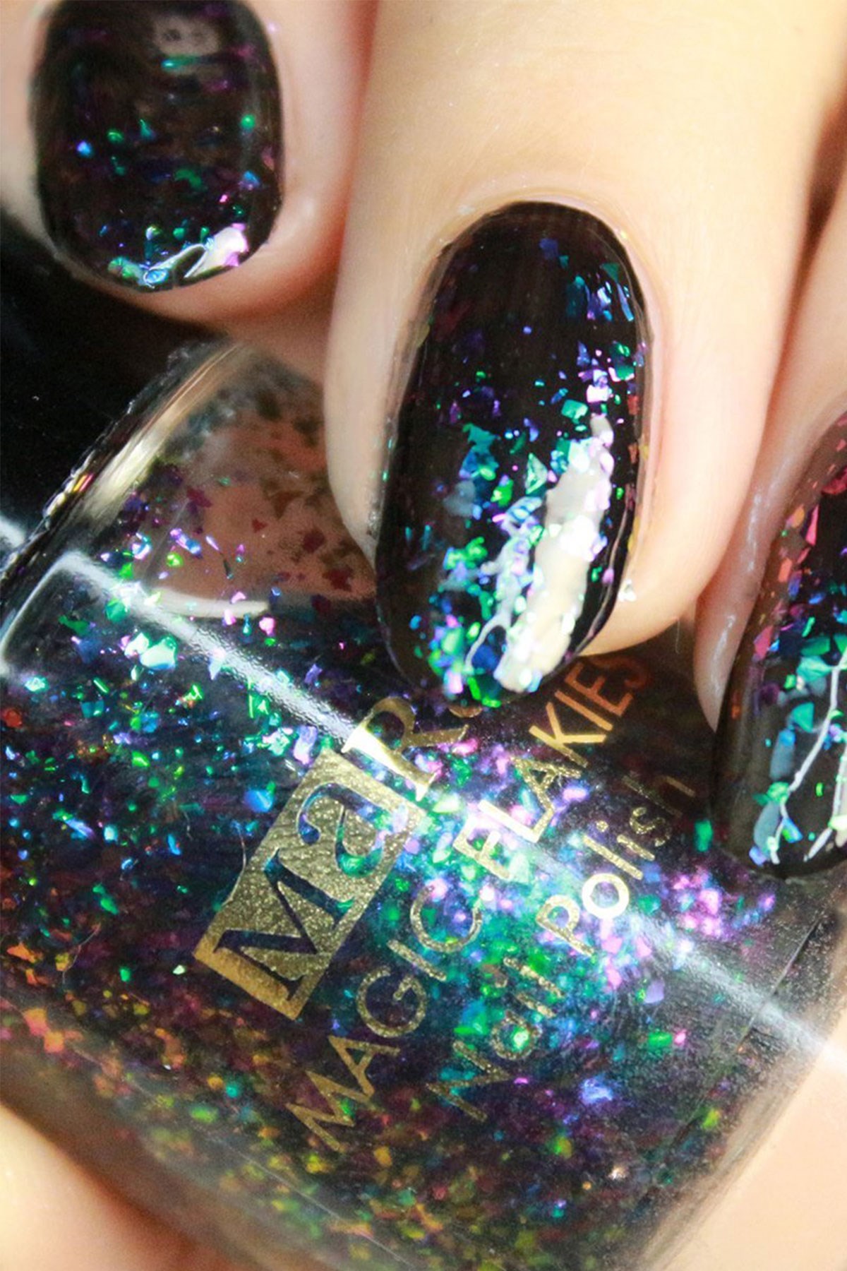 Mara Flakies Nail Polish Blue-Pink-Purple