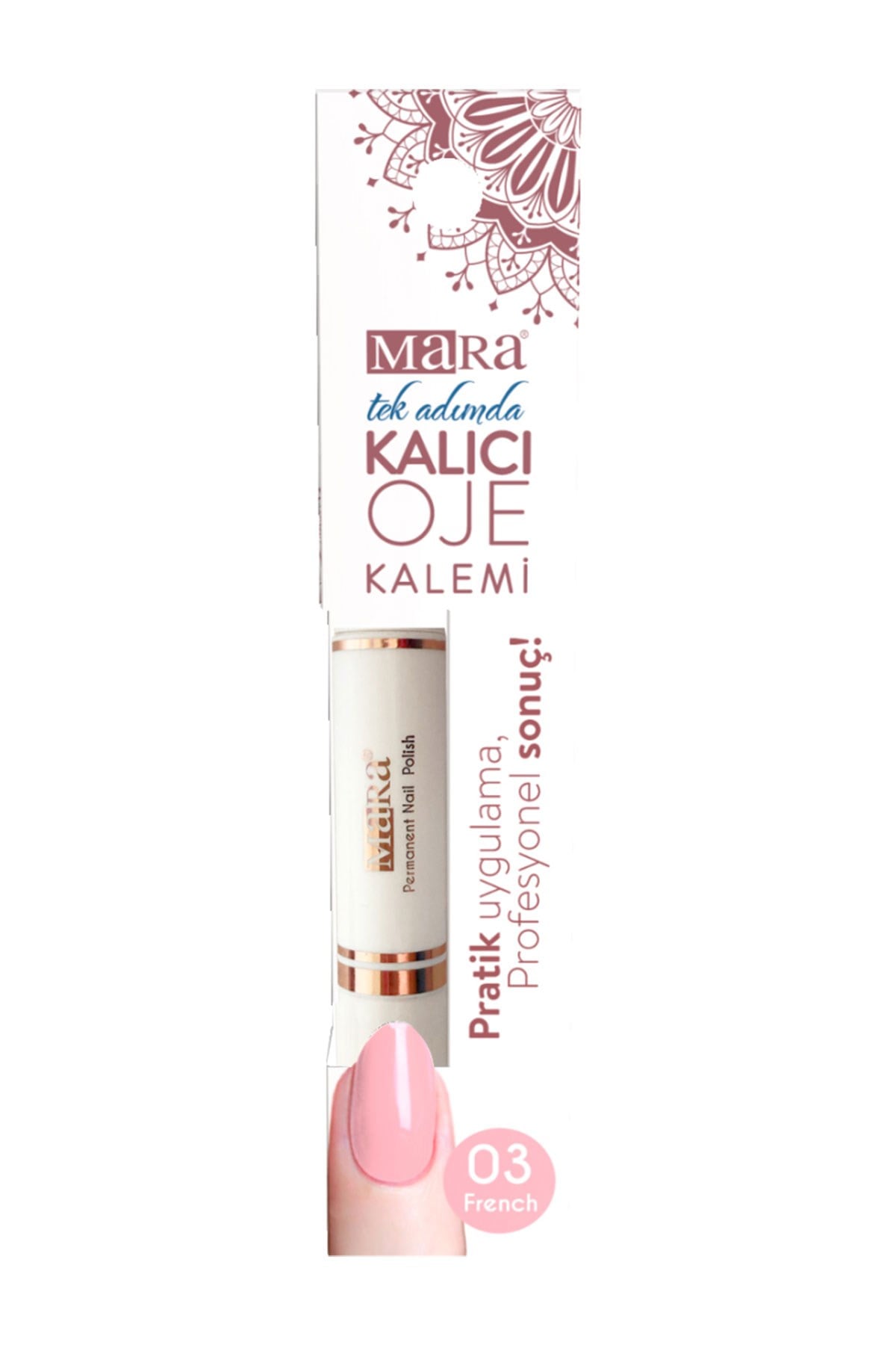 Mara Kalıcı Oje Kalemi 03 Pink French