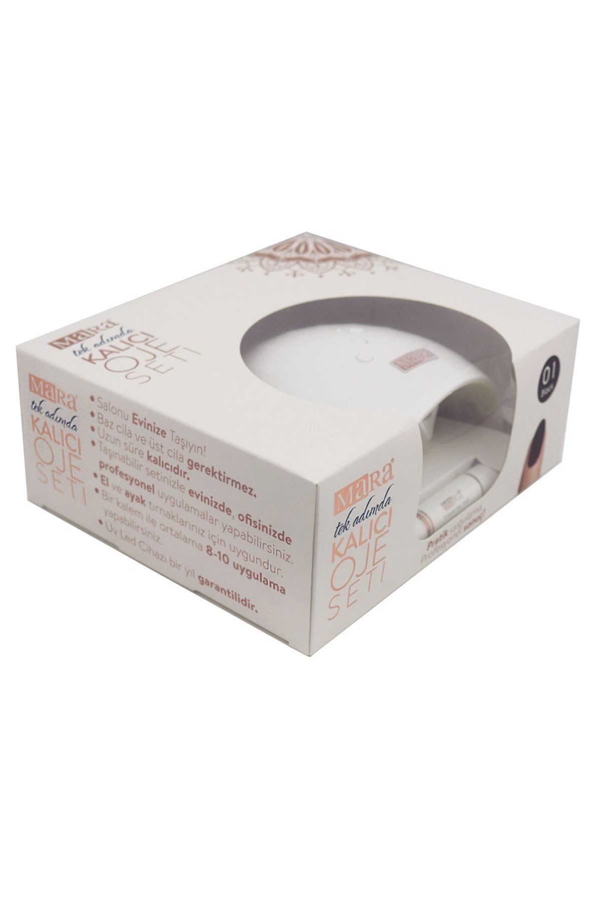 Mara Kalıcı Oje Seti 01 Black + Manikür Peeling Hediye