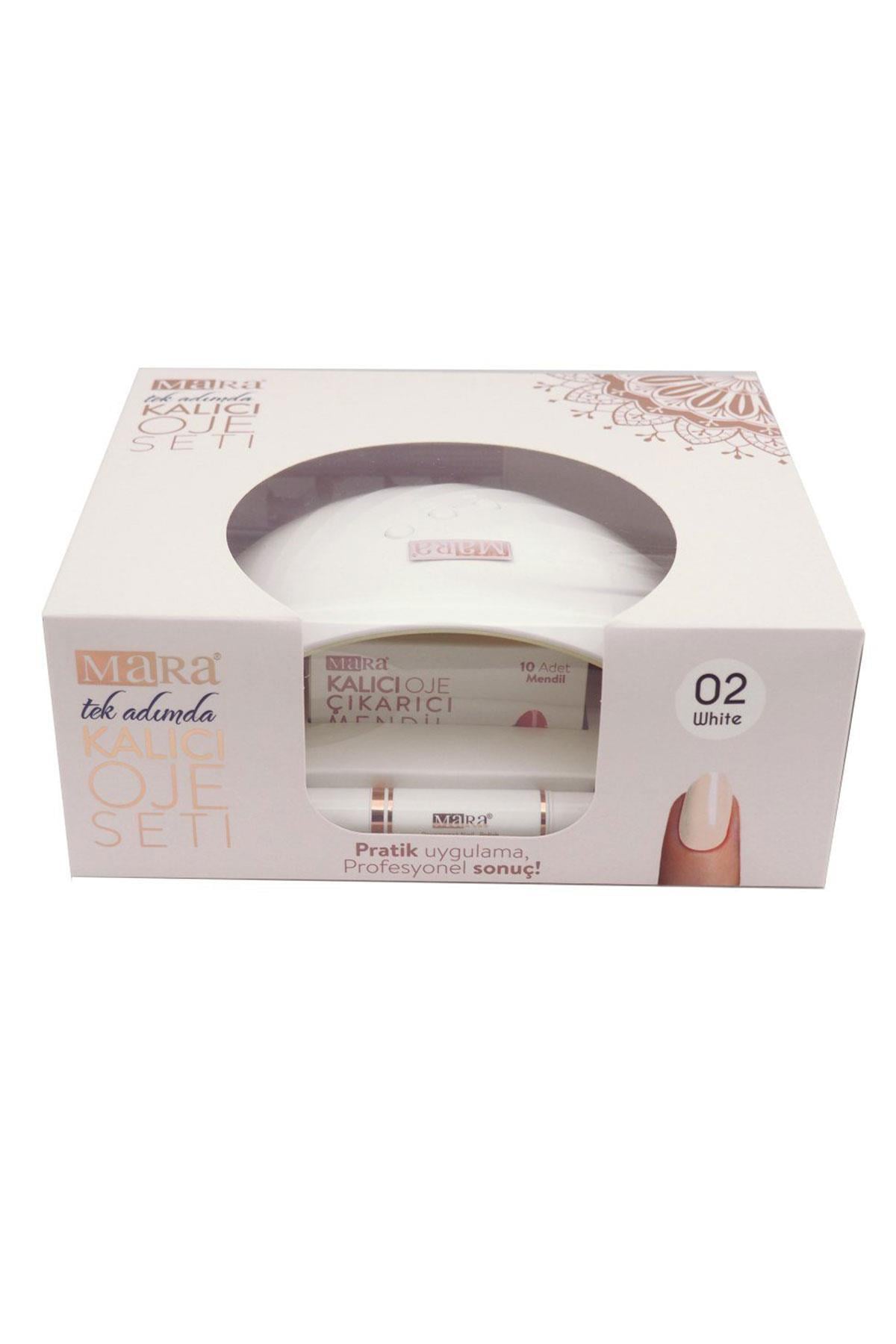 Mara Kalıcı Oje Seti 02 White + Manikür Peeling Hediye