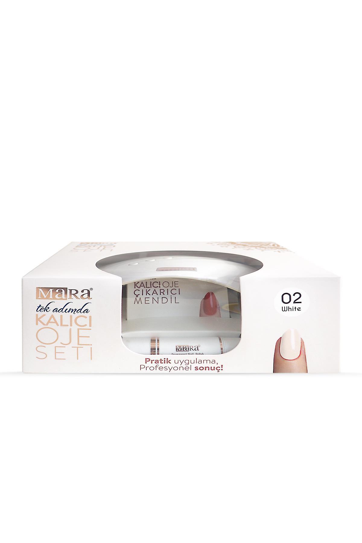 Mara Kalıcı Oje Seti 02 White + Manikür Peeling Hediye