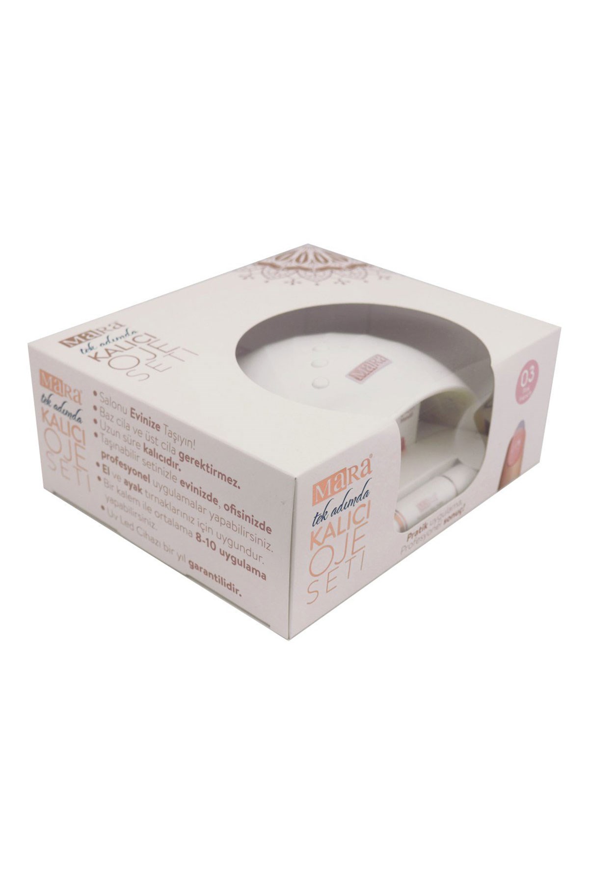 Mara Kalıcı Oje Seti 03 Pink French + Jel Parfüm Hediye