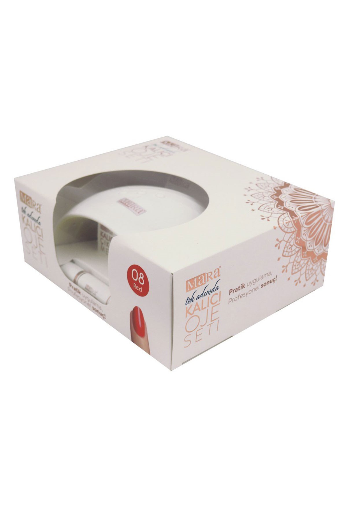 Mara Kalıcı Oje Seti 08 Red + Jel Parfüm Hediye