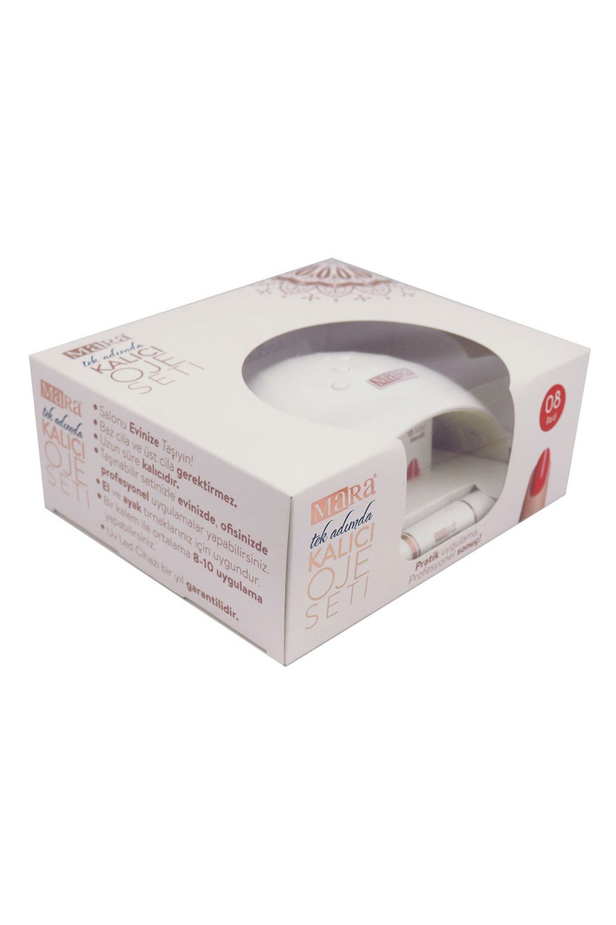 Mara Kalıcı Oje Seti 08 Red + Jel Parfüm Hediye