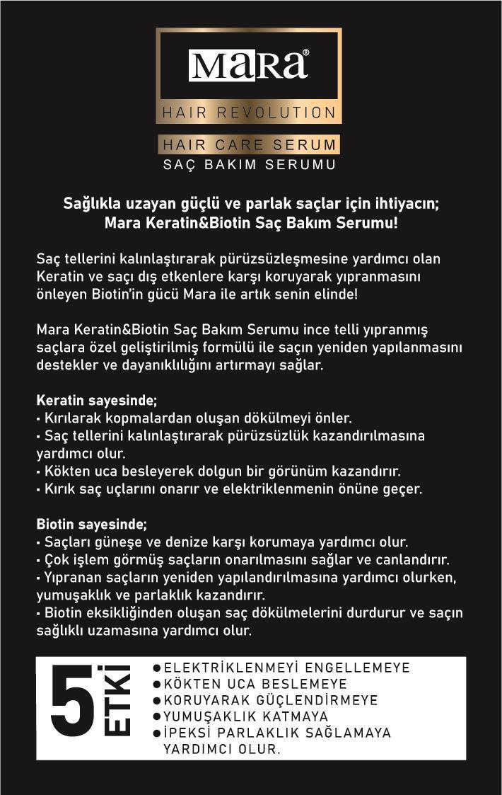 Mara Keratin&Biotin Yıpranmış Saçlar İçin Bakım Yağı 100ml