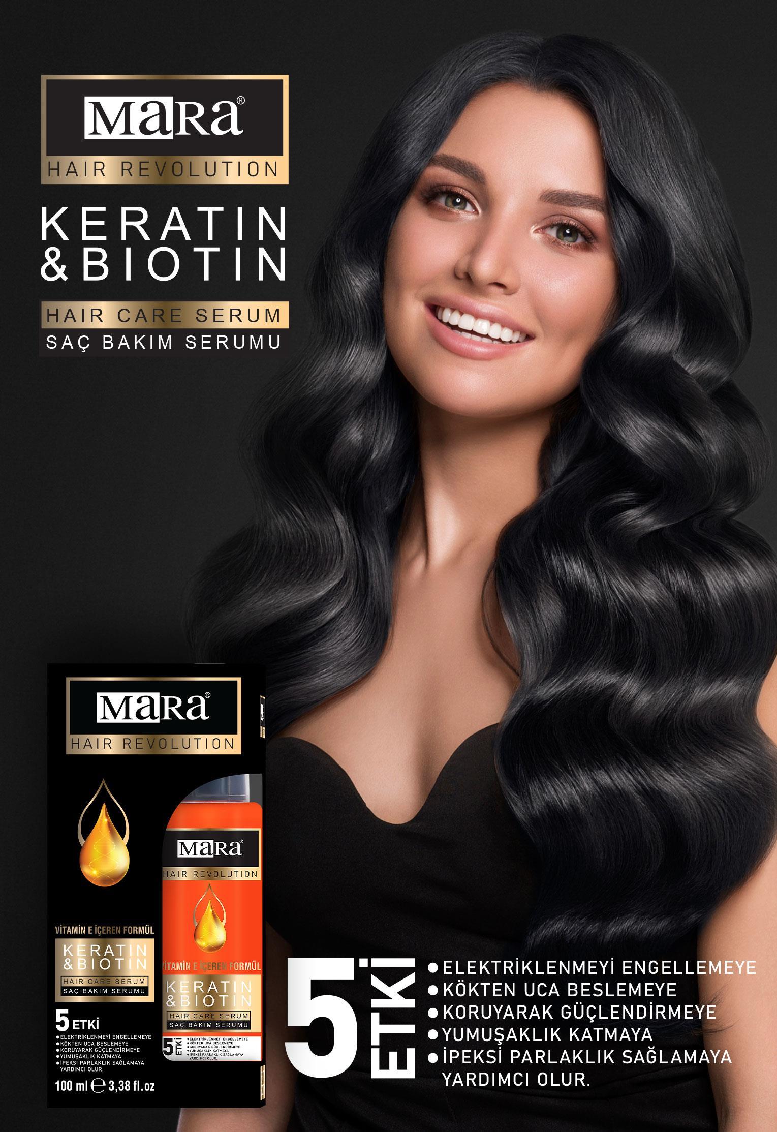 Mara Keratin&Biotin Yıpranmış Saçlar İçin Bakım Yağı 100ml