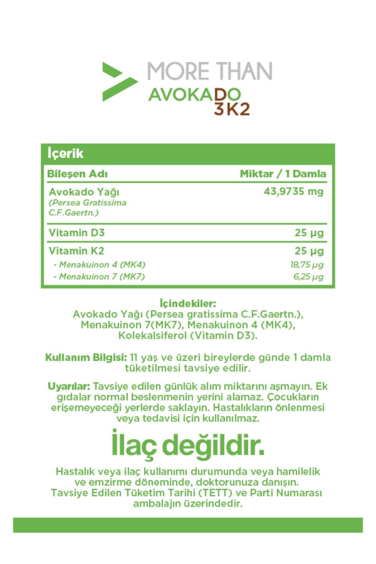 More Than Avokado D3K2 20 ml Damla