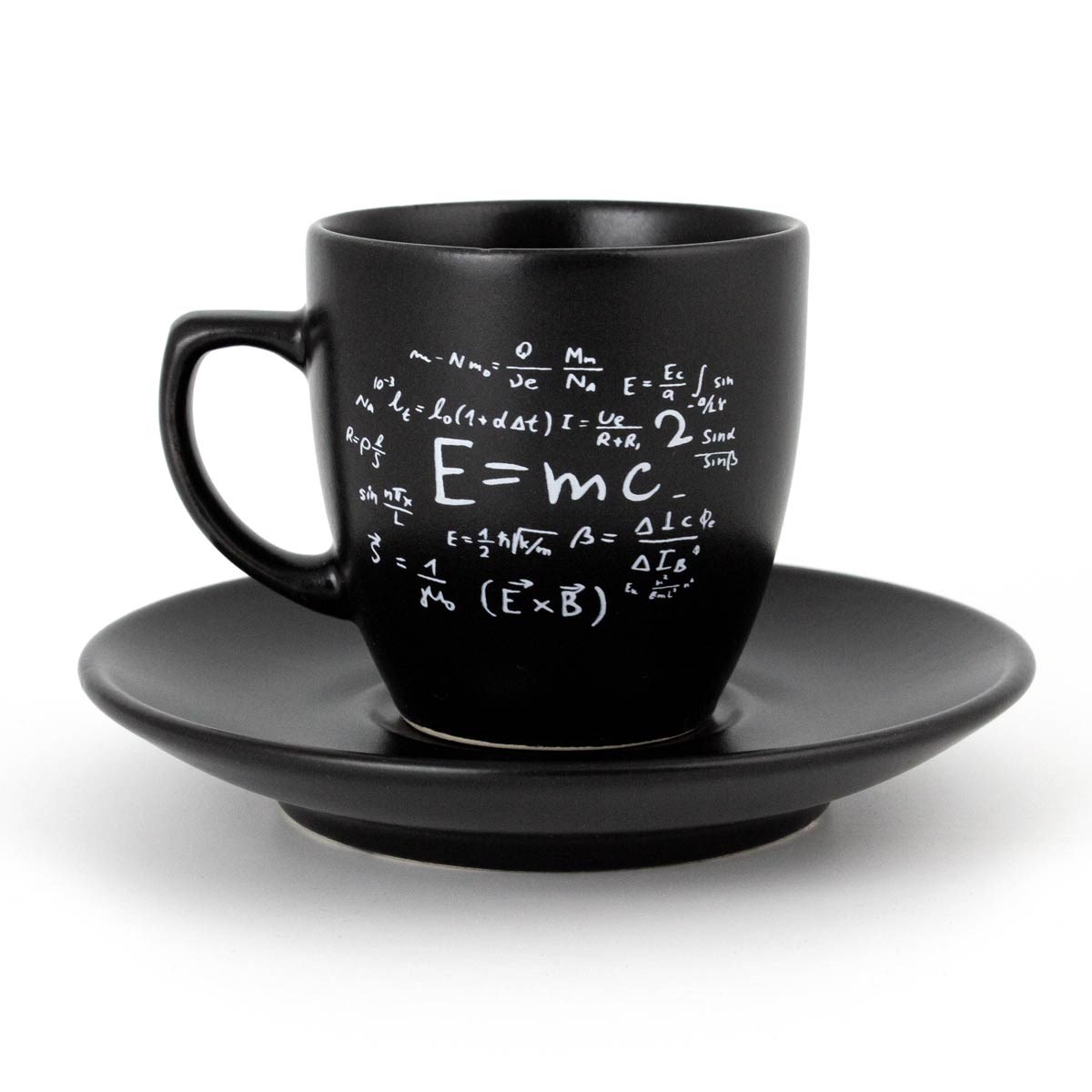 E=mc2 Siyah Türk Kahvesi Fincanı