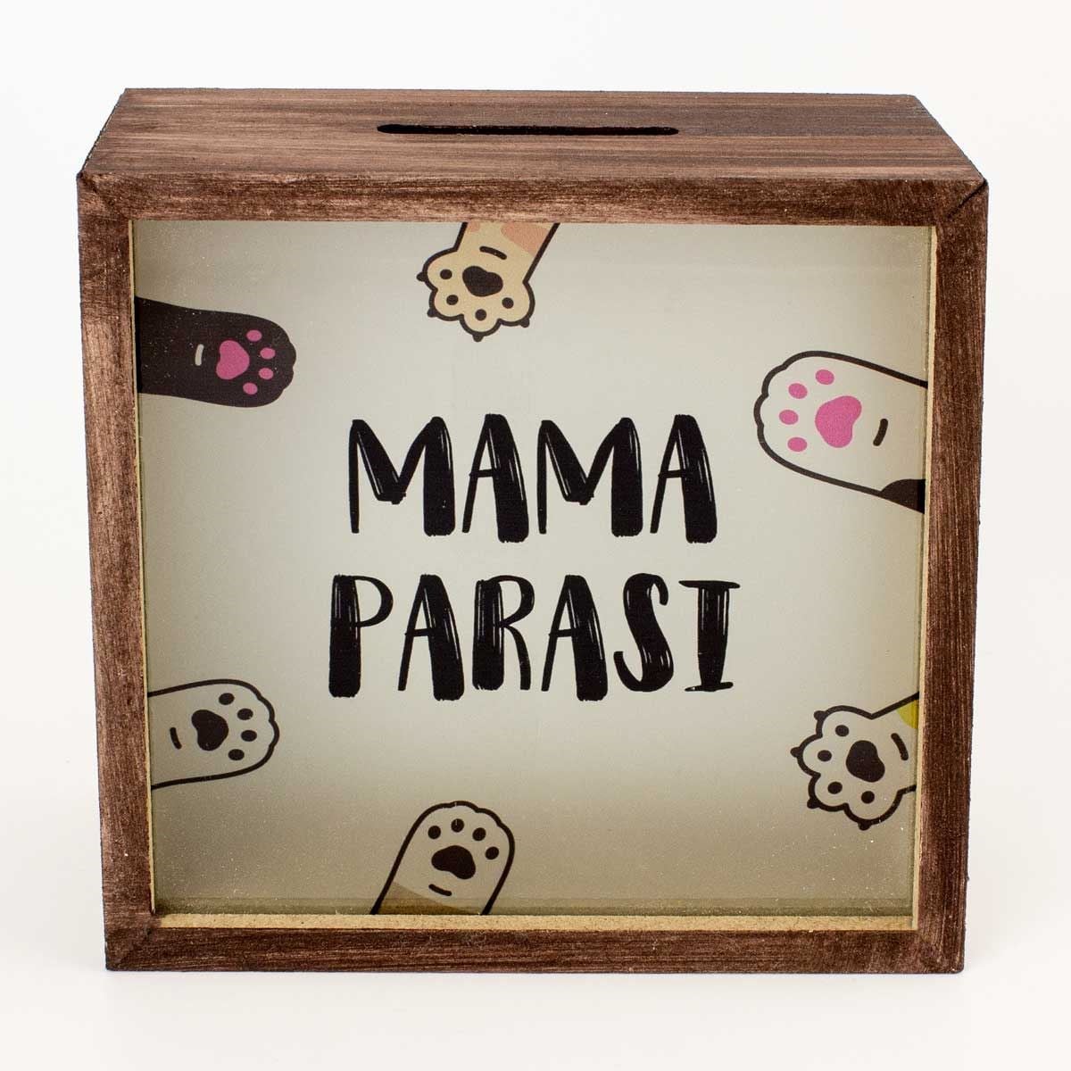 Mama Parası Ahşap ve Cam Tasarımlı Kumbara