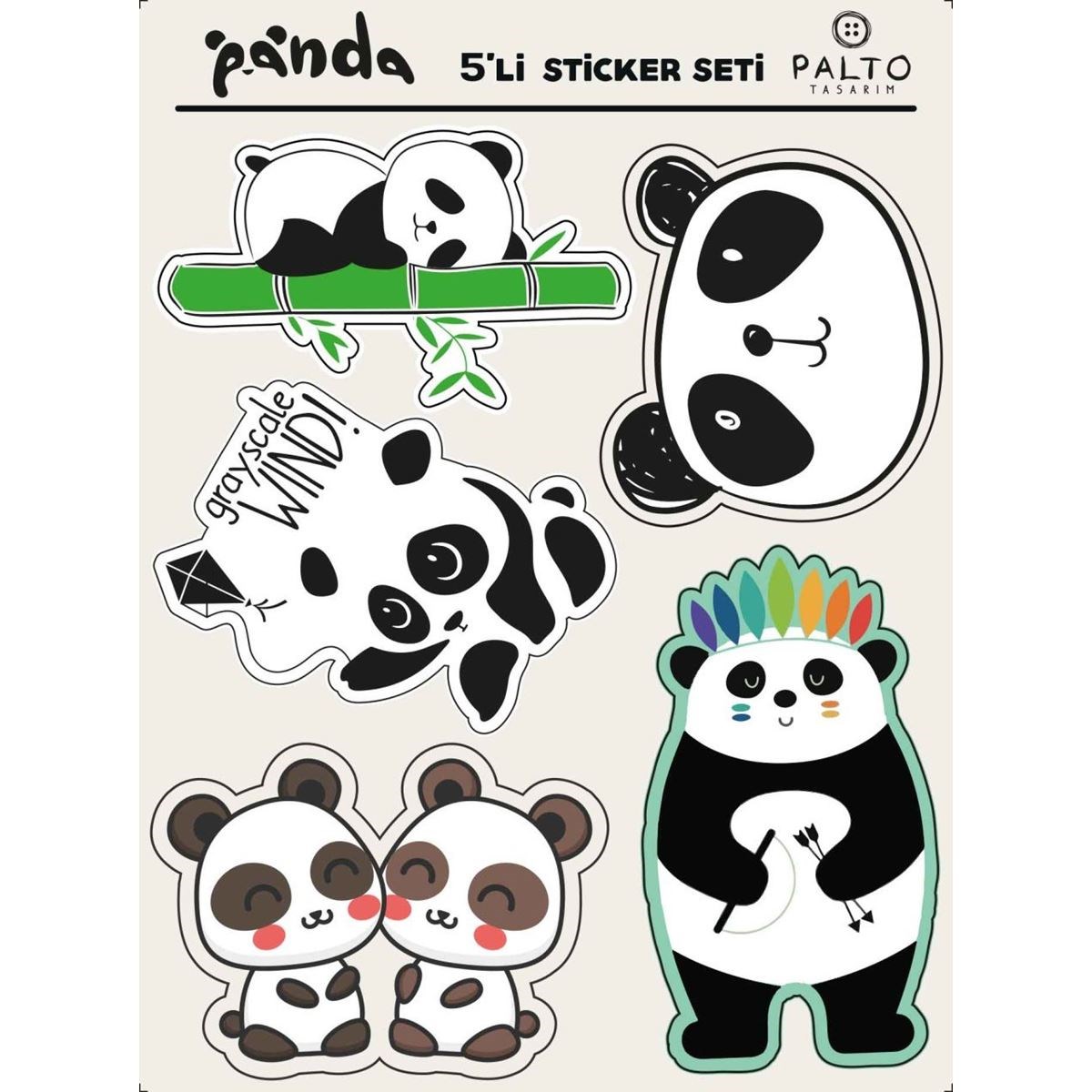 Panda 5'li Sticker Seti