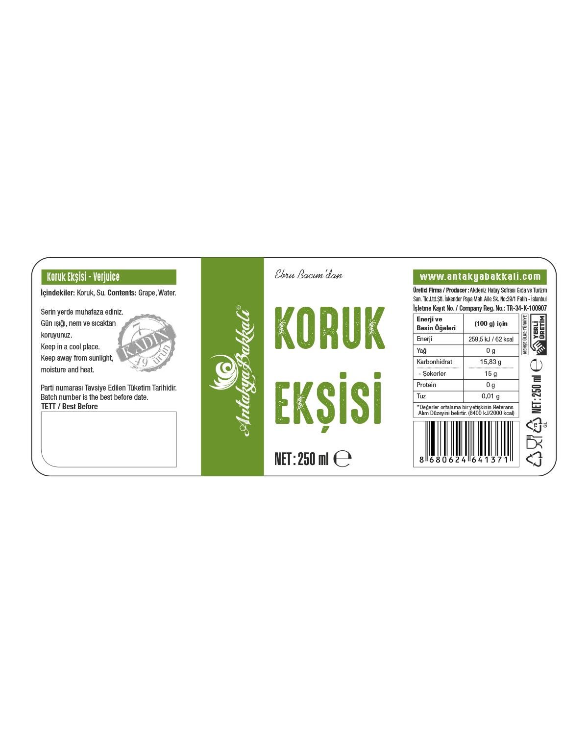 Koruk Ekşisi 250 ml