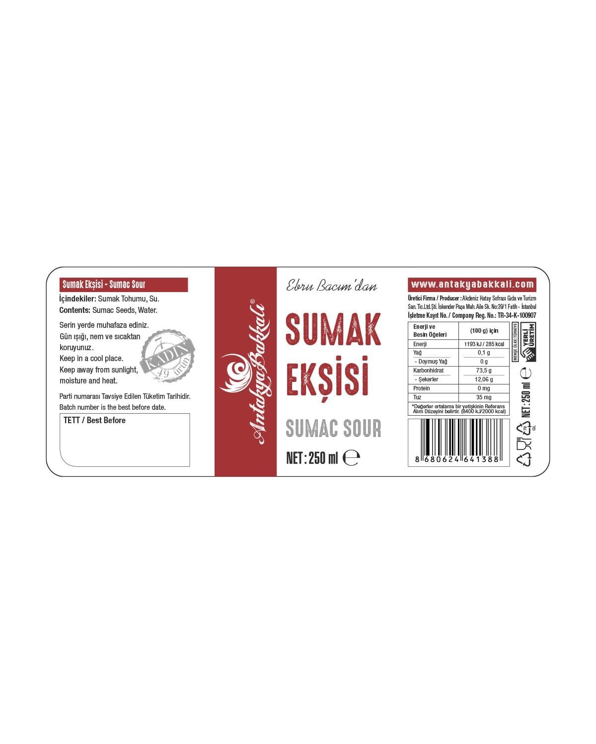 Sumak Ekşisi 250 ml