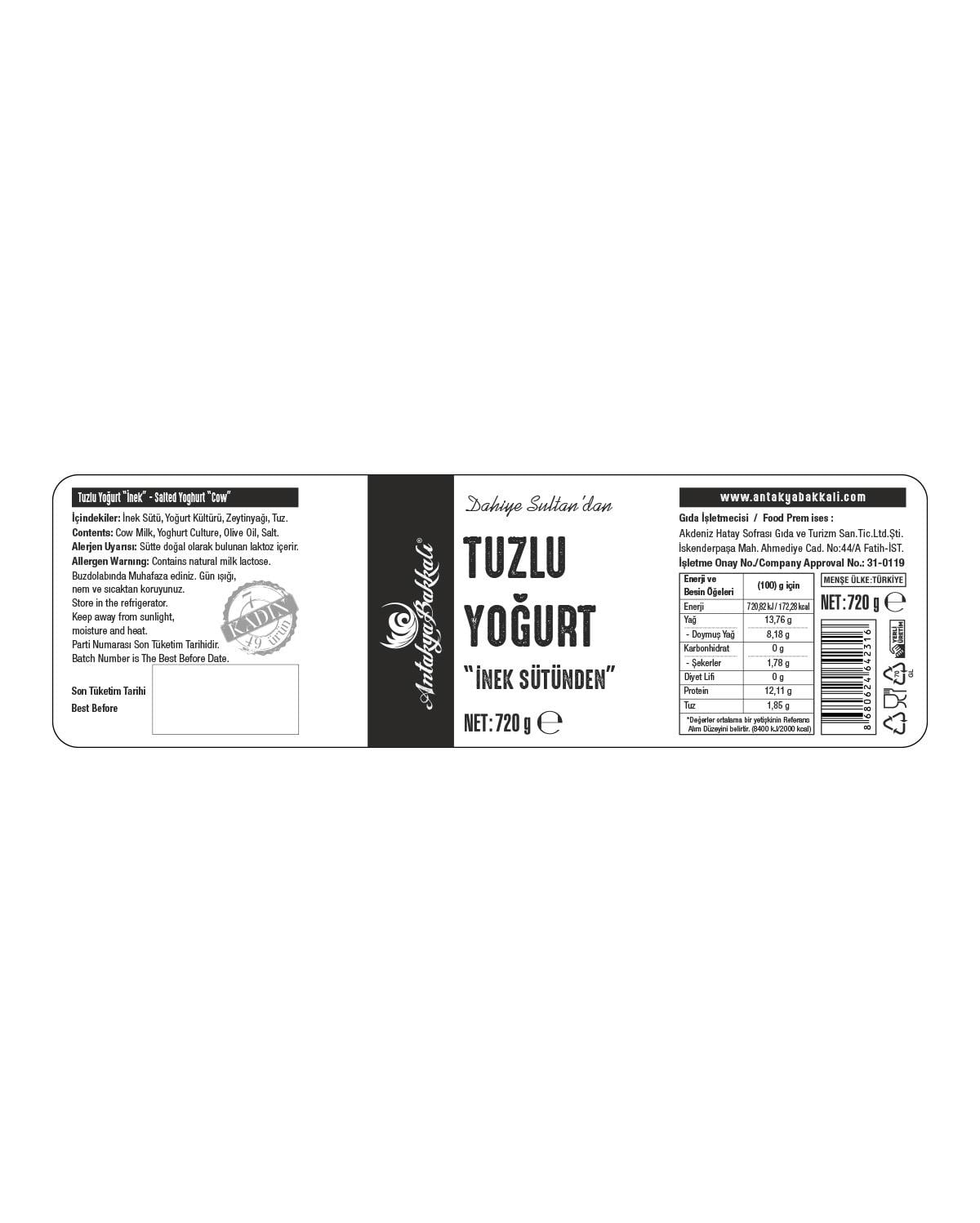 Tuzlu Yoğurt - İnek 720 g