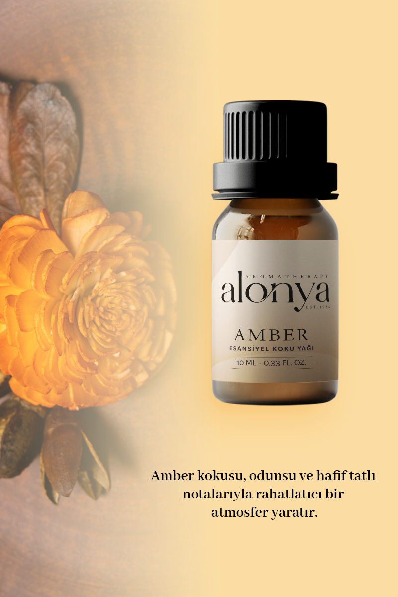 AMBER ESANSİYEL UÇUCU KOKU YAĞI ORTAM KOKUSU DOĞAL YAĞ 10 ML 