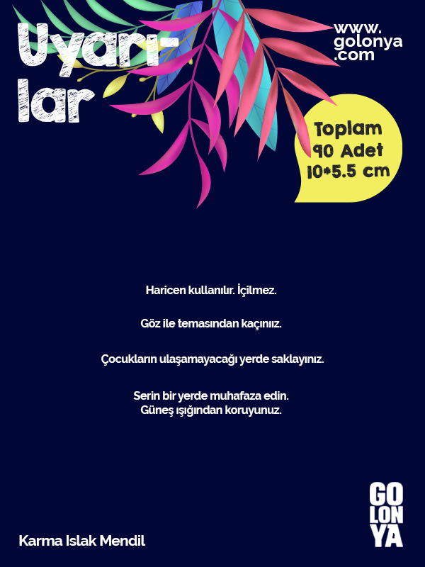 Karma Kolonyalı Mendil 90lı 