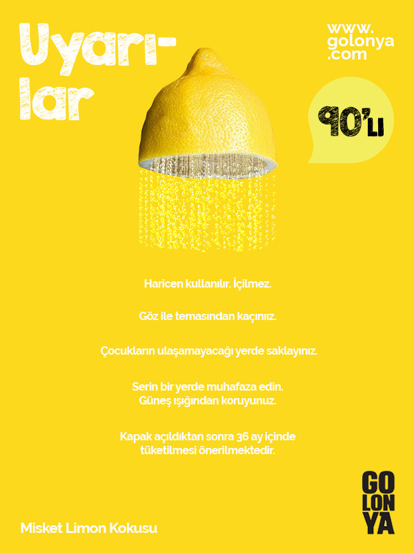 Lemon Kolonyalı Mendil 90lı 