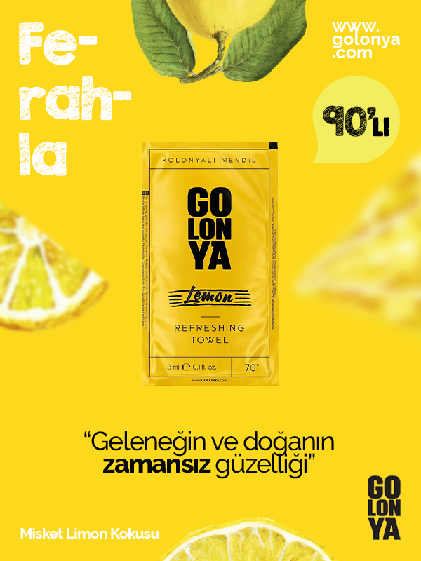 Lemon Kolonyalı Mendil 90lı 