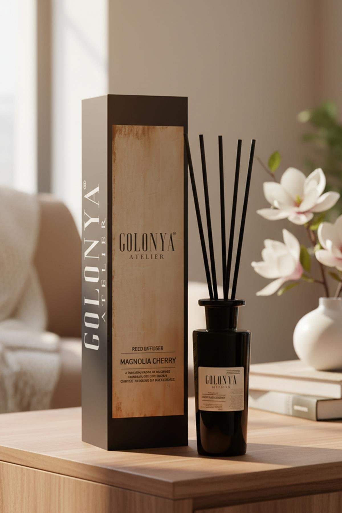 Magnolia Cherry Niche Seri Premium Oda & Ofis Ortam Kokusu 200ML Bambu Çubuklu