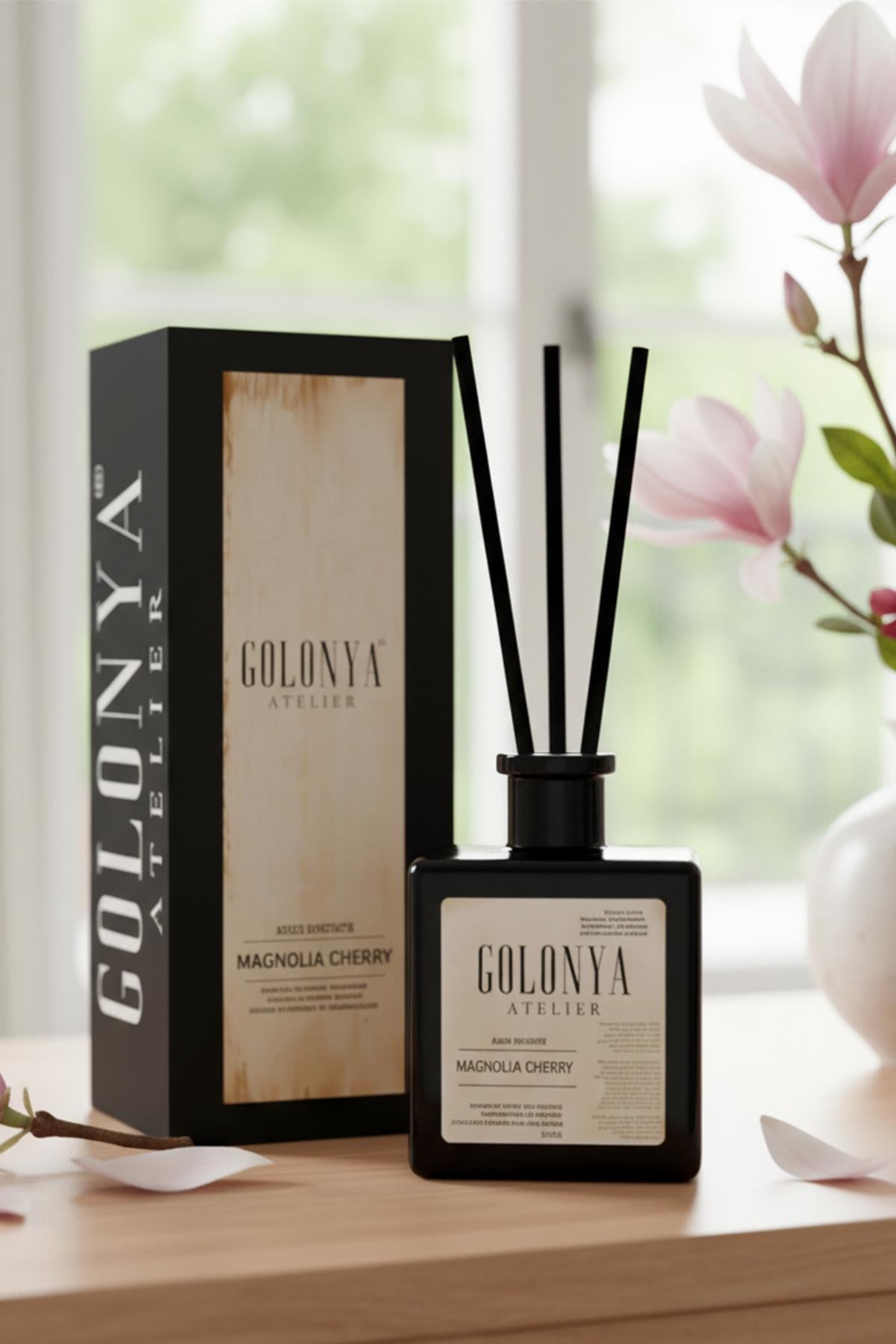 Magnolia Cherry Niche Seri Premium Oda & Ofis Ortam Kokusu 500ML Bambu Çubuklu