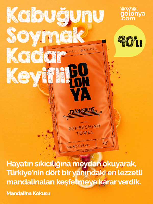 Mandarin Kolonyalı Mendil 90lı 