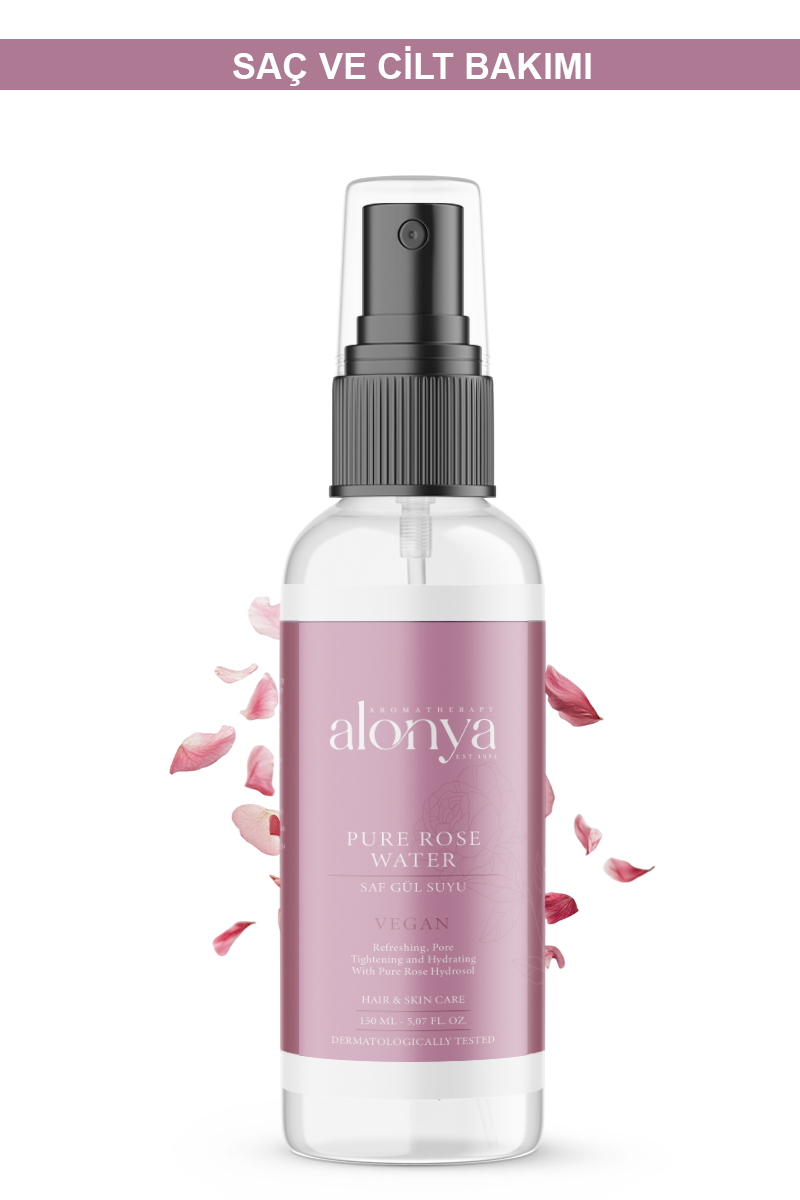 SAF GÜL HİDROSOLÜ AYDINLATICI GÖZENEK SIKILAŞTIRICI VE NEMLENDİRİCİ TONİK 150 ML