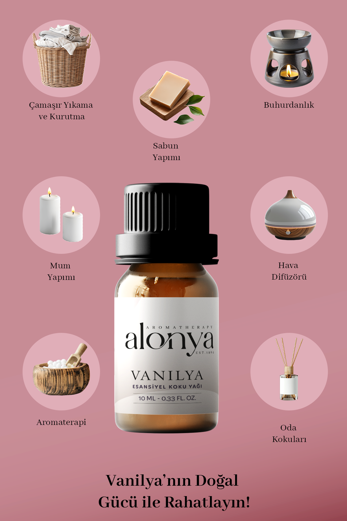 VANİLYA ESANSİYEL UÇUCU KOKU YAĞI ORTAM KOKUSU DOĞAL YAĞ AROMATERAPİ YAĞI 10 ML