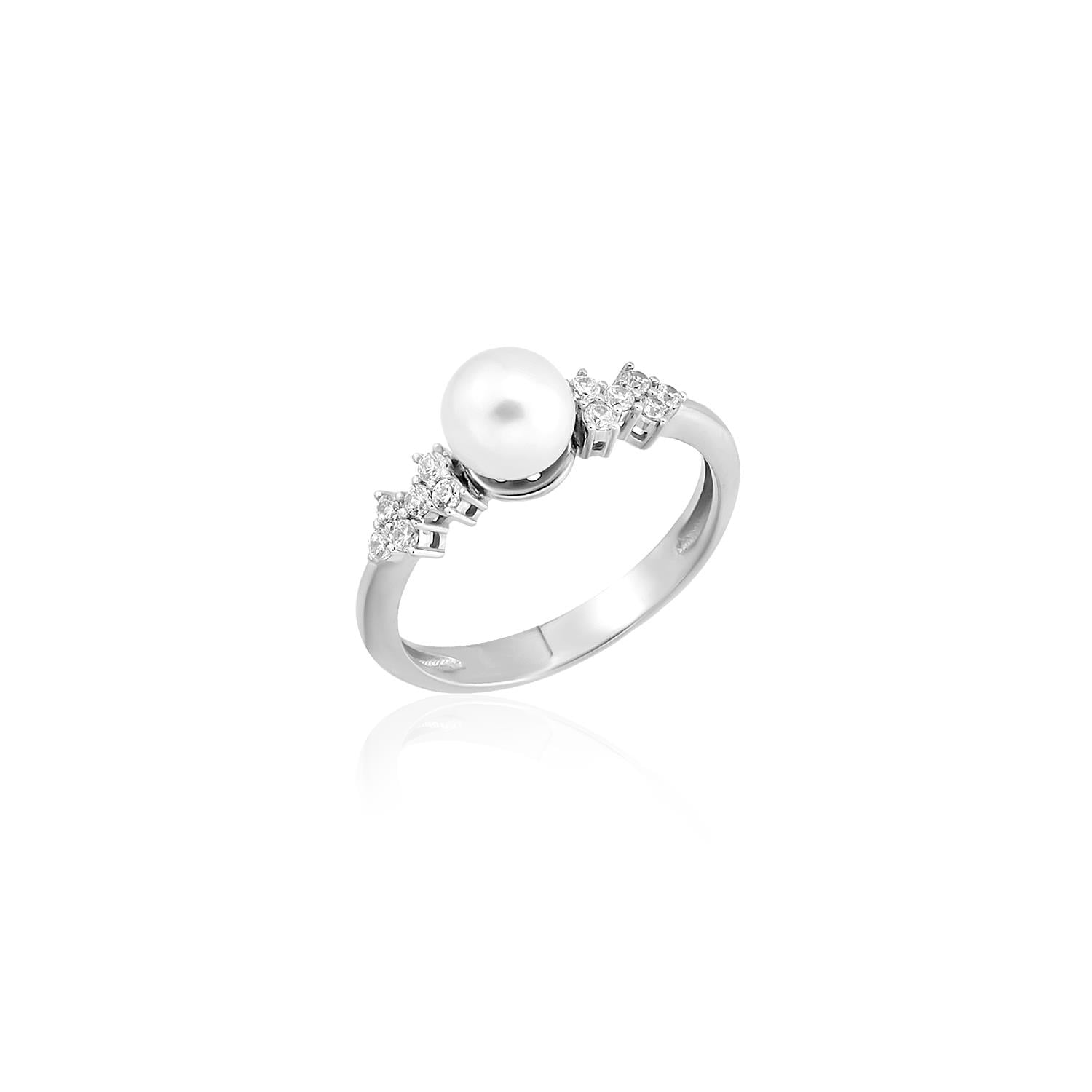 Altın ve İncili Celeste Yüzük