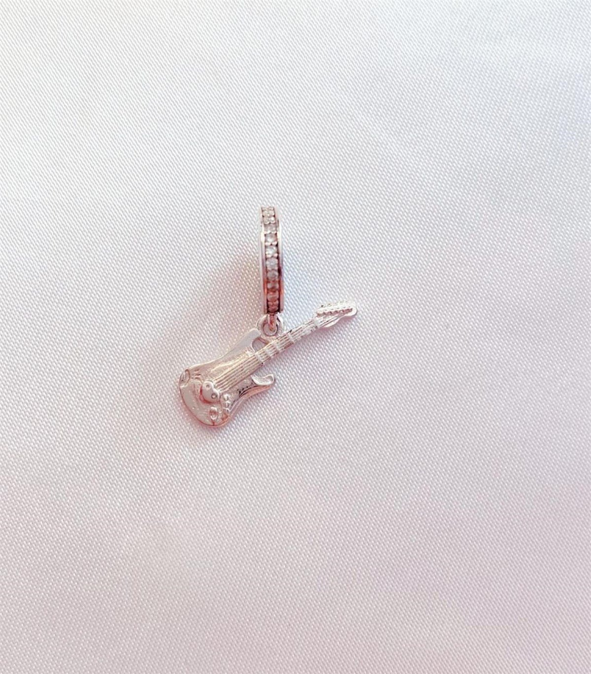 Bayan Gümüş Pandora Bileklik Uyumlu Gitar Model Charm