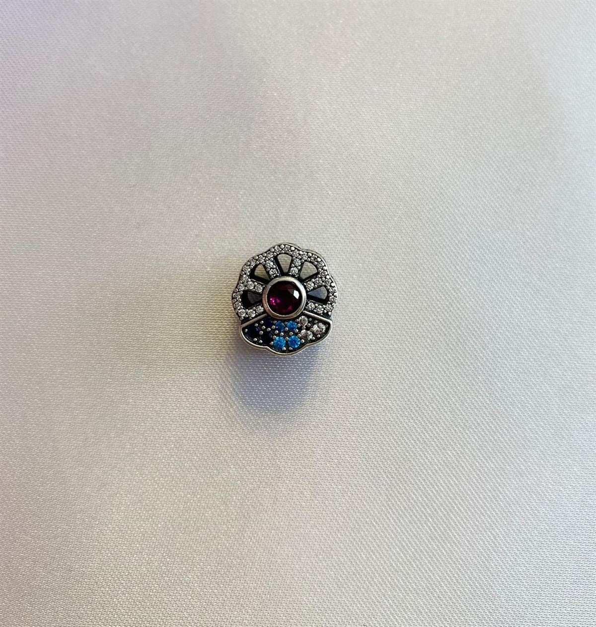 Bayan Gümüş Pandora Bileklik Uyumlu Renkli Taş Model Charm