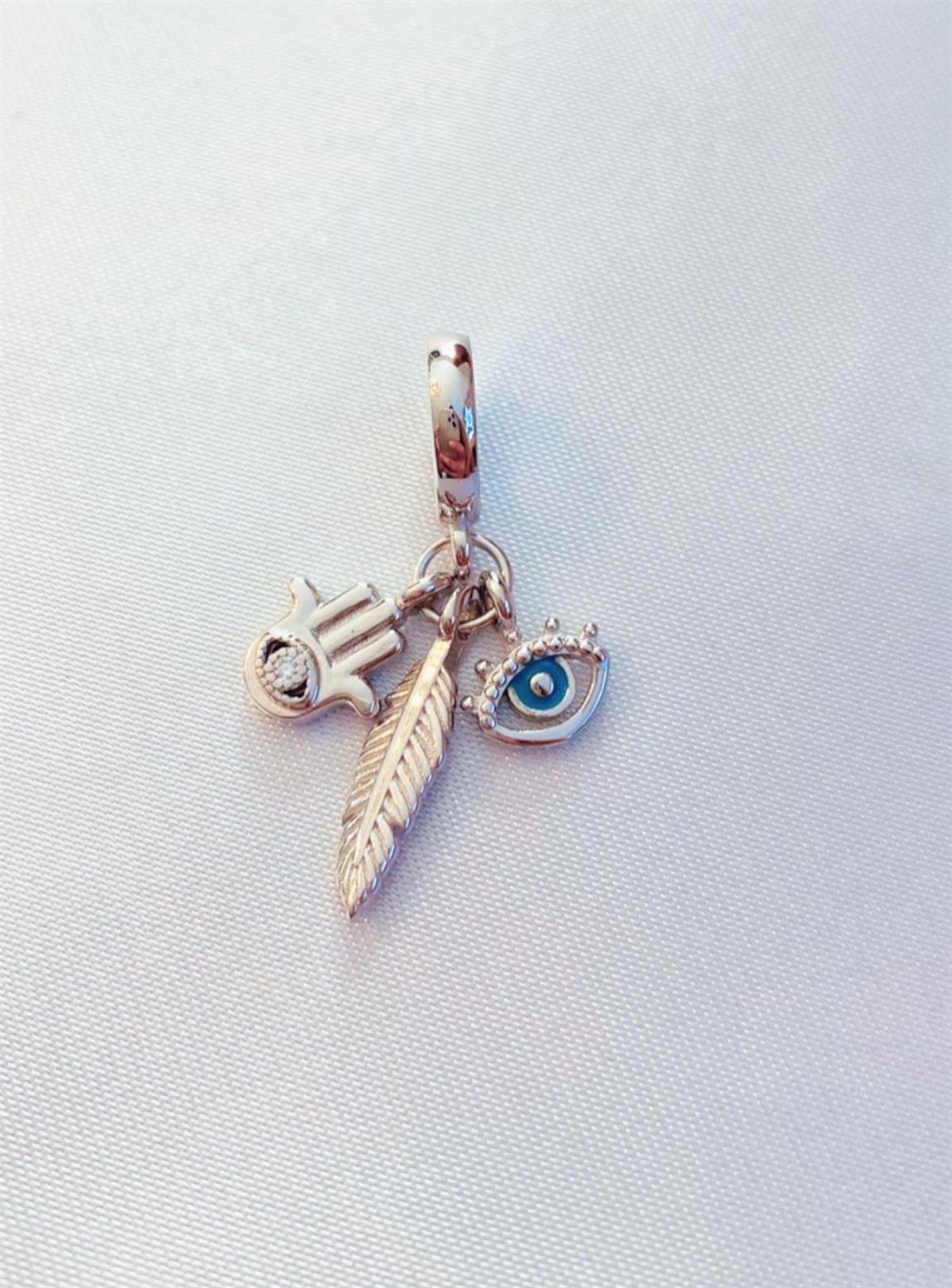 Bayan Gümüş Pandora Bileklik Uyumlu Şans Model Charm
